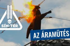 Ismeretterjesztő film a vasúti kocsik tetején történt áramütések következményeiről